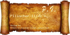 Pilischer Ilián névjegykártya
